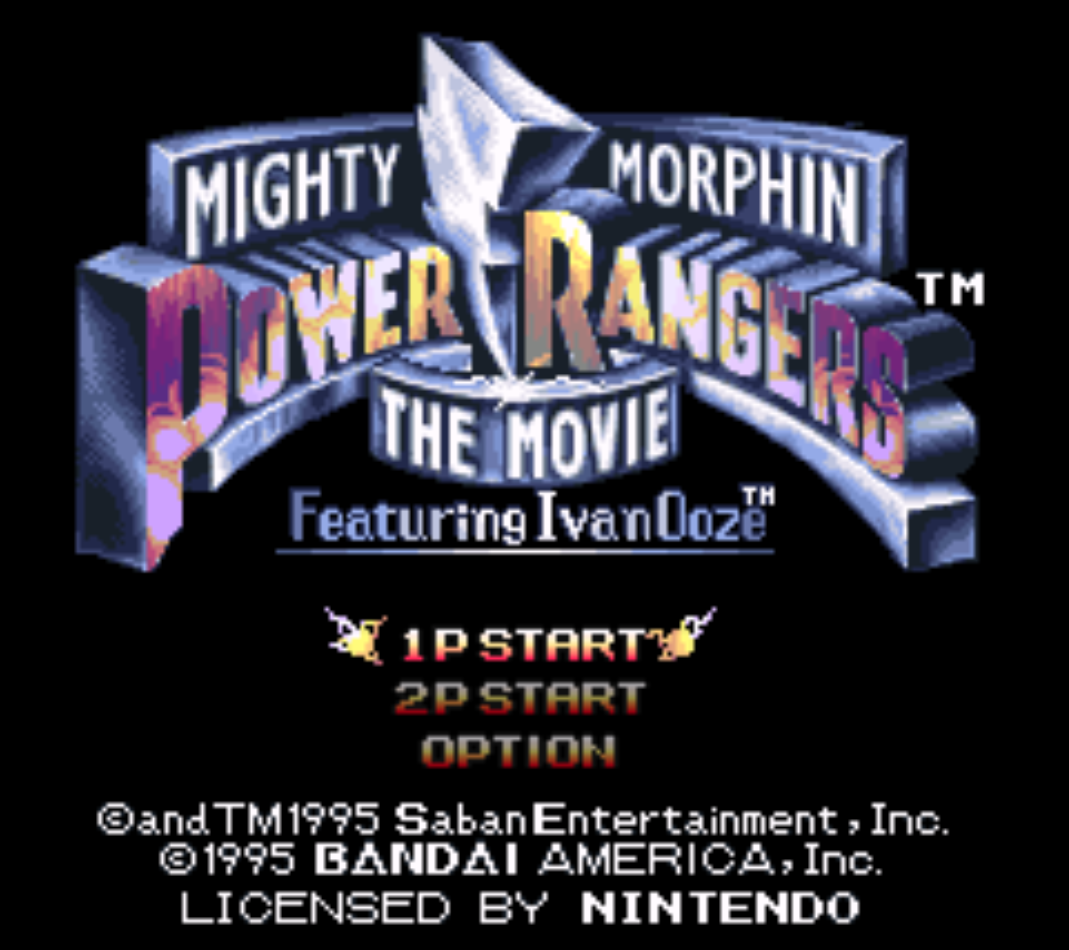 Mighty Morphin Power Rangers Title Screen